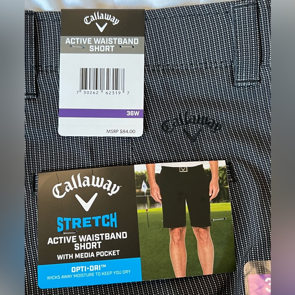Callaway Men’s Golf Shorts Active WAISTBAND - NWT 36